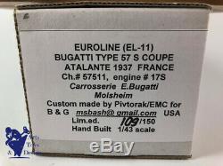 1/43 B&g Emc No MCM Bugatti 57s Coupe Atalante 1937 Euroline Ltd Ed N°109/150