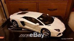 1/8 Pocher Lamborghini Aventador LP700-4 White AMAZING BUILT not Amalgam BBR MR
