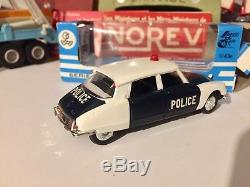 Ancienne Norev Plastique Citroen Ds Police N°158 Ech 1/43 Eme