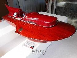 BATEAU FERRARI COMPETITION ARNO XI SOCBOAT 001 BOIS 80 cm miniature d collection