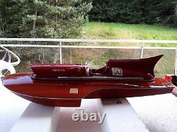 BATEAU FERRARI COMPETITION ARNO XI SOCBOAT 001 BOIS 80 cm miniature d collection