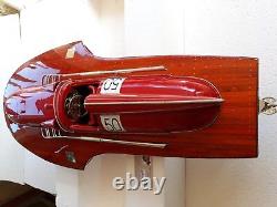 BATEAU FERRARI COMPETITION ARNO XI SOCBOAT 001 BOIS 80 cm miniature d collection