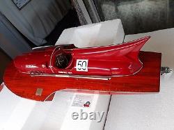 BATEAU FERRARI COMPETITION ARNO XI SOCBOAT 001 BOIS 80 cm miniature d collection