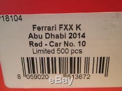 BBR Ferrari FXXK red Abu Dhabi 2014 #10 1/18 P18104 no MR Kyosho MG CMC GMP APM