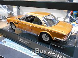 BMW 3.0 CSI Coupe gold golden met E9 1972 Minichamps RAR 118