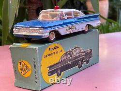 BUBY Chevrolet Bel Air Police Very Near Mint origin. Box Extremely rare No Dinky