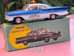 BUBY Chevrolet Bel Air Police Very Near Mint origin. Box Extremely rare No Dinky