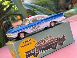 BUBY Chevrolet Bel Air Police Very Near Mint origin. Box Extremely rare No Dinky