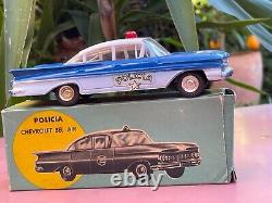 BUBY Chevrolet Bel Air Police Very Near Mint origin. Box Extremely rare No Dinky