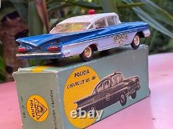 BUBY Chevrolet Bel Air Police Very Near Mint origin. Box Extremely rare No Dinky