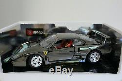 Bburago 1/18 Ferrari F40 1987 Chrome Black 2219