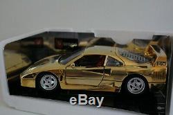Bburago 1/18 Ferrari F40 1987 Chrome Gold 3401 2222