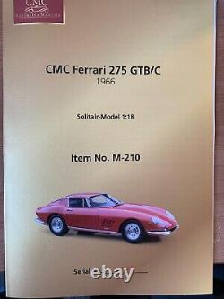CMC M-210 FERRARI 275 GTB/C 1966 Rouge CMC210 1/18