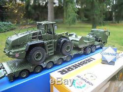 Conrad 1/50 Camion Militaire Man 6x4 + Semi-remorque + Liebherr L 576 Neuf