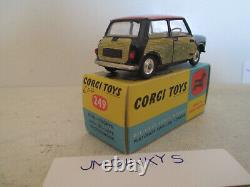 Corgi Toys 249 Morris Mini Cooper Deluxe Mib 9 En Boite Very Nice L@@k