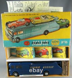 Corgi Toys Gift Set N°16 Ecurie Ecosse Racing Car Transporteur & 3 Voitures Pr