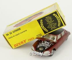 DINKY TOYS ESPAGNE 530 CITROEN DS 23 GRENAT & NOIR + BOITE ORIGINAL & ANCIEN -cp