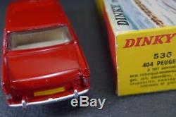 DINKY TOYS FRANCE. PEUGEOT 404 SKIS MONOROUE. REF 536. + Boite
