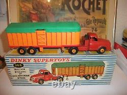 - DINKY TOYS FRANCE- TRACTEUR WILLEME ET SEMI REMORQUE BACHEE n°36B
