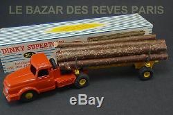 DINKY TOYS FRANCE. Tracteur WILLEME fardier. REF 36A + boite (lot 3)