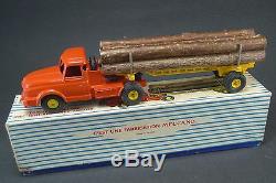 DINKY TOYS FRANCE. Tracteur WILLEME fardier. REF 36A + boite (lot 3)