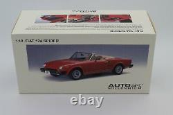 Die Cast 1/18 Autoart Fiat 124 Spider Red °124542