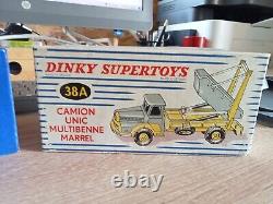 Dinky Toys Ancien #38a Camion Unic Multi Benne Marrel En Bon Etat + Boîte
