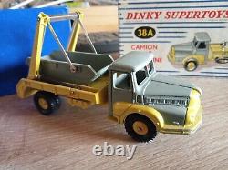 Dinky Toys Ancien #38a Camion Unic Multi Benne Marrel En Bon Etat + Boîte
