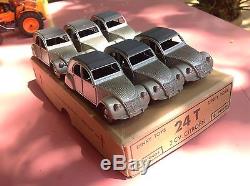 Dinky Toys Boite de 6 2cv Citroen Ref 24 T Doré métal Rare