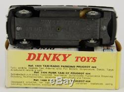 Dinky Toys France 1400 Peugeot 404 Taxi Radio G7 + Boite Original & Ancien