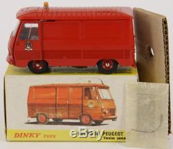 Dinky Toys France 570p Peugeot J7 Pompier + Boite Original Et Ancien