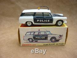 Dinky Toys France Peugeot 404 Break Police En Boite Original N° 1429