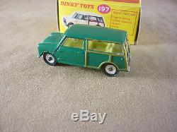 Dinky Toys Morris Mini Traveller Neuve En Boite D'origine N° 197 Rare Couleur