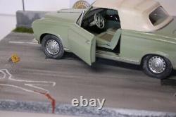 Diorama 1/18 voiture Columbo Peter Falk avec décoration scale 118
