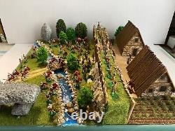Diorama 1/72 Gaulois défendant leur village contre l'invasion romaine