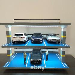 Diorama parking pour 9 voitures miniatures de collection 1/18 A RESERVER