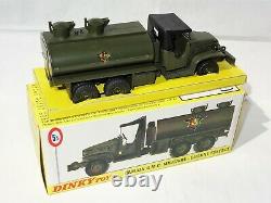 ETAT EXCEPTIONNEL! Dinky Toys FRANCE militaire 823 GMC citerne ULTRA NEUF Boîte
