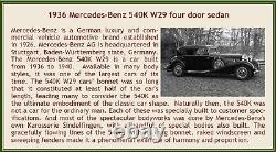 Esval EMGEMB434A Mercedes Benz 540K W29 de 1936 Noir Berline 1/43