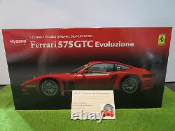 FERRARI 575 GTC EVOLUZIONE 575GTC rouge au 1/18 KYOSHO 08392B voiture miniature
