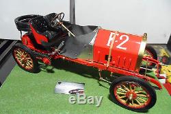 FIAT 130 HP F-2 RACER 1907 grand prix France montee 1/8 POCHER voiture miniature
