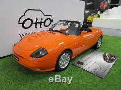 FIAT BARCHETTA 1996 orange cabriolet au 1/18 OTTOMOBILE OT168 voiture miniature