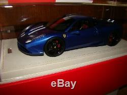 Ferrari 458 Speciale Mr Collection Matt Blue 1/18 Eme Speciale New Ace Rare