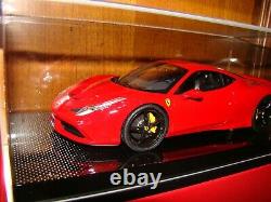 Ferrari 458 Speciale Mr Collection One Off Rosso Corsa Carbon 1/18 Eme Rare