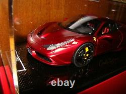 Ferrari 458 Speciale Mr Collection One Off Rosso Fuocco Matt Red 1/18 Eme Rar