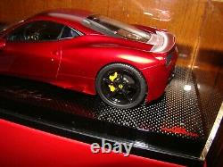Ferrari 458 Speciale Mr Collection One Off Rosso Fuocco Matt Red 1/18 Eme Rar
