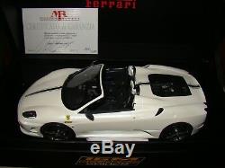 Ferrari F430 16m Scuderia Spider Mr Collection 1/18 Eme Pearl White Limited Rare
