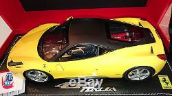 Ferrari F458 Yellow /toit Carbon V. Rossi. Au 1/18 Par Bbr