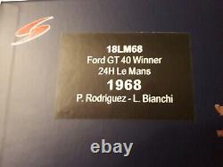 Ford Gt 40 N°9 Winner Au 24heures Du Mans 1968 1/18 Spark 18lm68