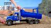 Jouets Bruder V Hicule Miniature Camion Benne Mack Granite Halfpipe Bleu