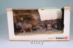 LE1034 SCHLEICH 42024 Chariot couvert cheval Far West 37cm Settler Piooner Wagon